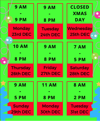 chirocure clinic xmas hours 2019