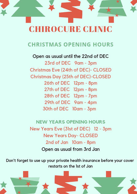 chirocure clinic stkilda melbourne is always open over xmas